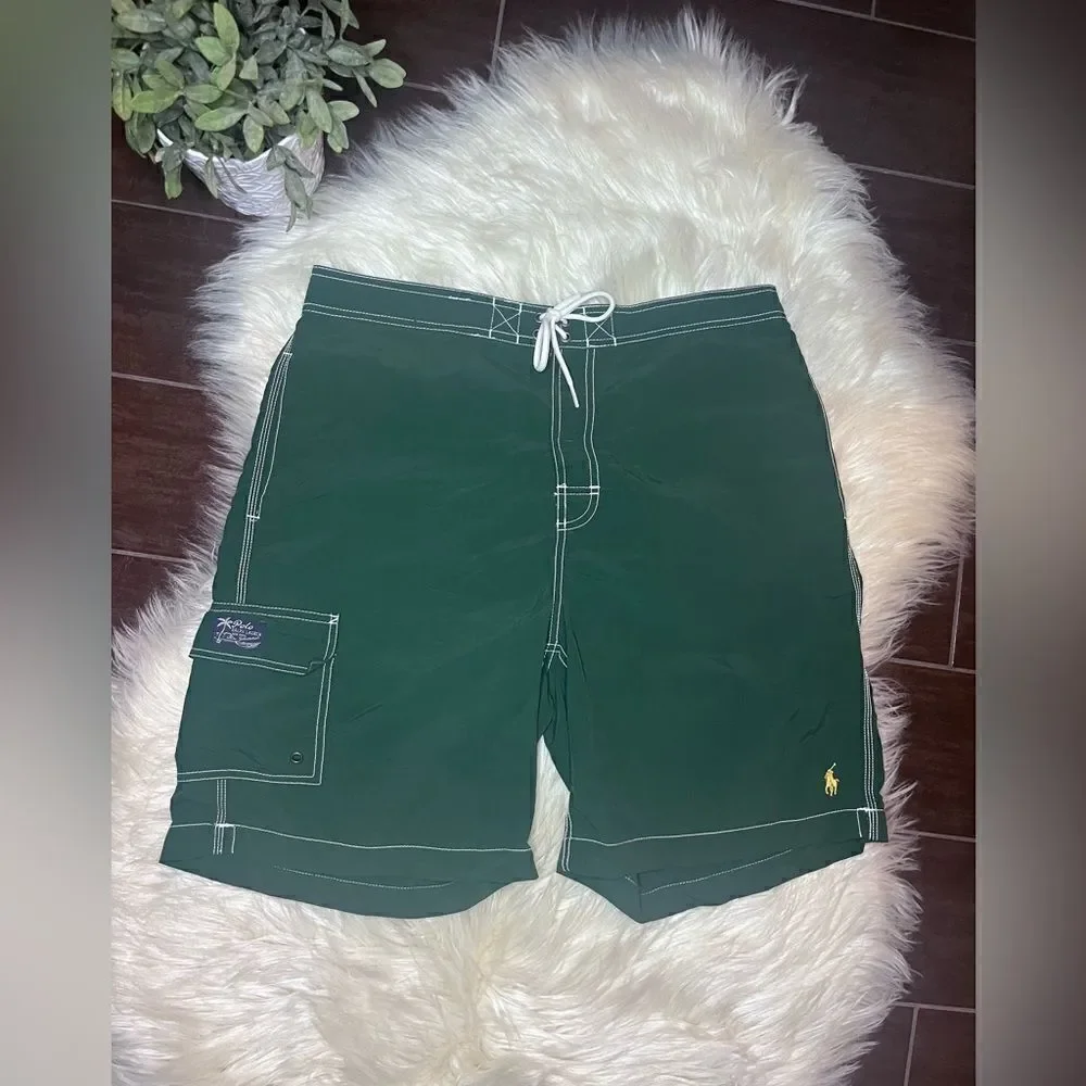 Ralph Lauren Polo hunter green boardshorts sz medium